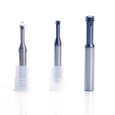 Customized 3 Teeth End Mill Carbide Cutter Hard Material Processing With Composite Coating
