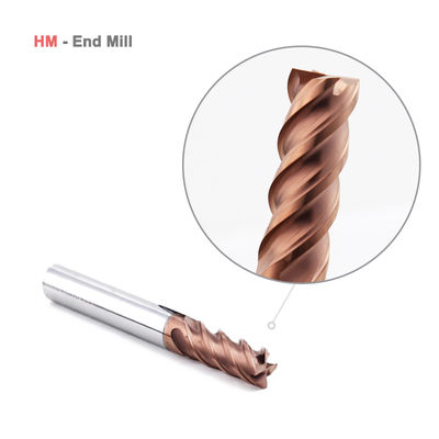 إدراج طحن كربيد التنغستن 4 عازف لطلاء HRC60 الفولاذ AlTiN